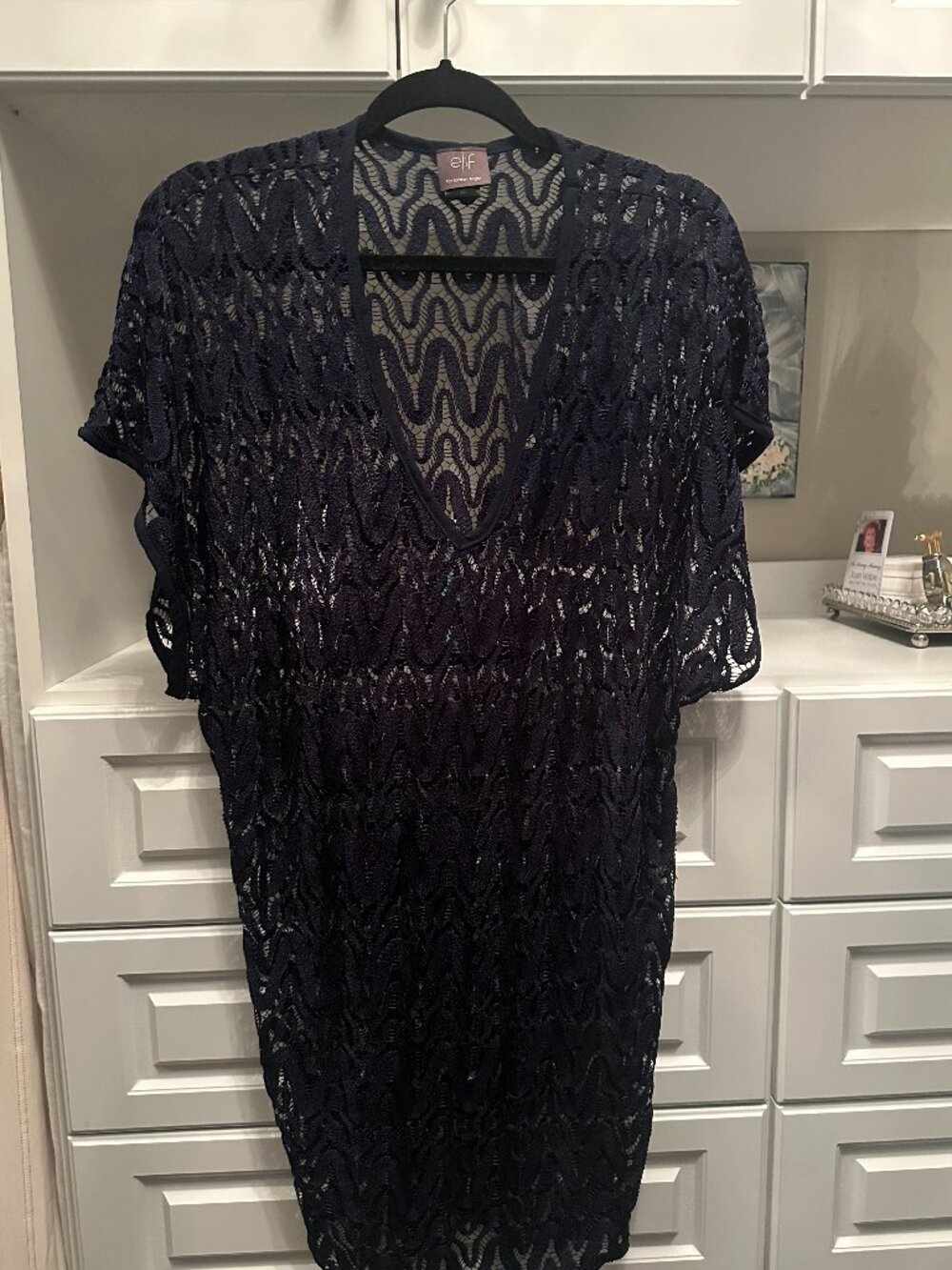 ELIF for Jordan Taylor cap Sleeve Open Knit Coverup